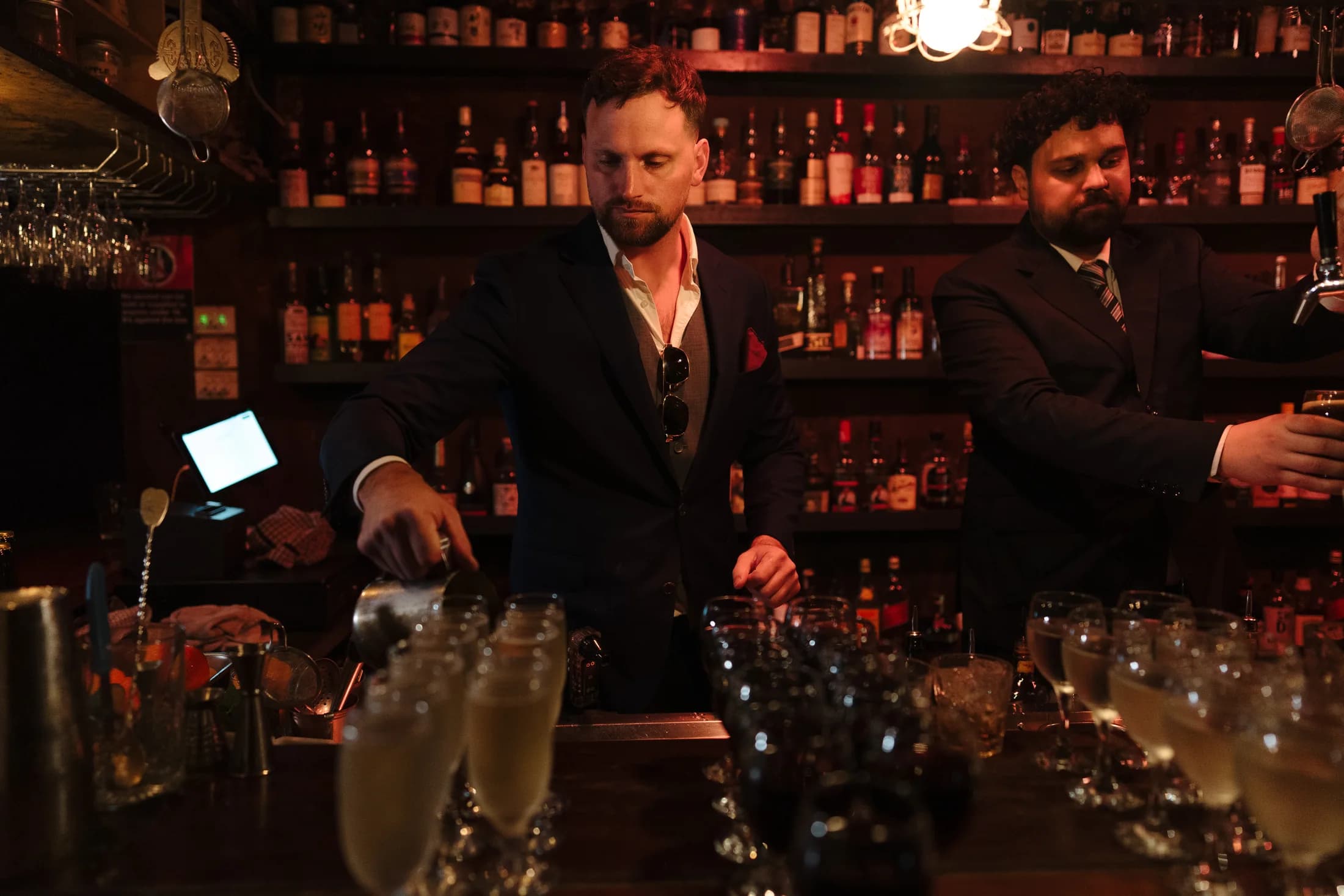 Bartender at work